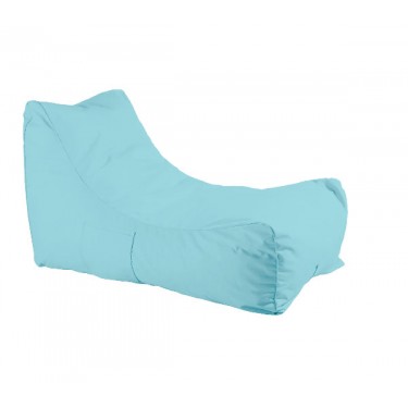 LAZY Πουφ Ανάκλιντρο 100%  Αδιάβροχο, Ύφασμα Γαλάζιο  70x106x67cm [-Μπλε-] [-Ύφασμα-] Ε021,4
