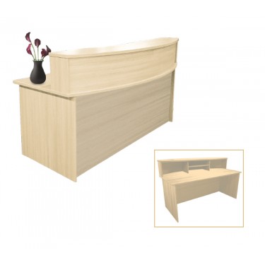 Reception 180 Απόχρωση Beech  180x90x105cm [-Φυσικό-] [-Melamine-] ΕΟ116,1
