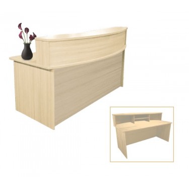Reception 180 Απόχρωση Beech  180x90x105cm [-Φυσικό-] [-Melamine-] ΕΟ116,1