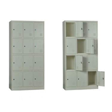 LOCKER 12 Θέσεων Μέταλλο Βαφή  Άσπρο  90x40x185cm [-Άσπρο-] [-Μέταλλο-] Ε6004