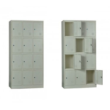 LOCKER 12 Θέσεων Μέταλλο Βαφή  Άσπρο  90x40x185cm [-Άσπρο-] [-Μέταλλο-] Ε6004