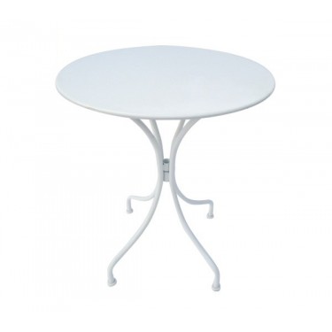 PARK Τραπέζι Μέταλλο Βαφή Άσπρο  Φ60cm H.70cm [-Άσπρο-] [-Μέταλλο-] Ε5170