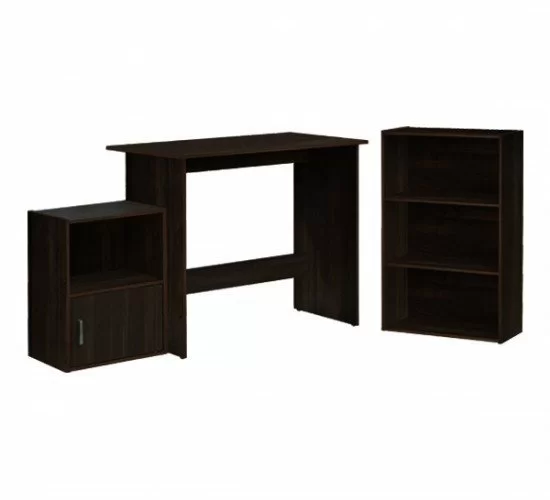 DECON Set Γραφείο Καρυδί: Γραφείο 90x50x75cm Βιβλιοθήκη 50x23x80cm Ντουλάπι 41x29x54cm  90x50x75-50x23x80-41x29x54cm [-Καρυδί-] [-Paper-] ΕΟ3035,1