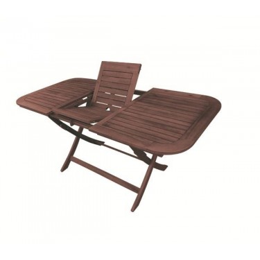 EASY Τραπέζι Επεκτεινόμενο - Πτυσσόμενο, Ξύλο Acacia  120 40x80 H.74cm [-Καρυδί-] [-Ξύλο-] Ε20092,9