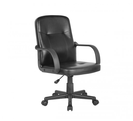 BF1300 Πολυθρόνα Γραφείου PU Μαύρο  59x61x90/100cm [-Μαύρο-] [-PU - PVC-] ΕΟ532