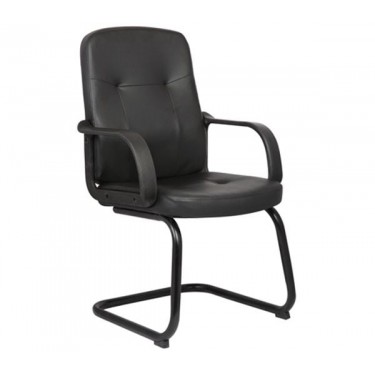 BF1300V Πολυθρόνα Γραφείου Επισκέπτη, Pu Μαύρο  57x59x95cm [-Μαύρο-] [-PU - PVC-] ΕΟ533