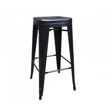 RELIX Σκαμπό Bar-Pro H.67cm, Στοιβαζόμενο, Μέταλλο Βαφή Μαύρο  43x43 H.67cm [-Μαύρο-] [-Μέταλλο-] Ε5193,1