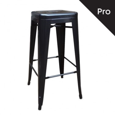 RELIX Σκαμπό Bar-Pro H.67cm, Στοιβαζόμενο, Μέταλλο Βαφή Μαύρο  43x43 H.67cm [-Μαύρο-] [-Μέταλλο-] Ε5193,1