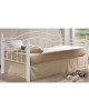 VINCENT Daybed Κρεβάτι Μονό Μέταλλο Βαφή Άσπρο, Ξύλο -Ασπρο  98x201x99(Στρώμα 90x190)cm [-Άσπρο-] [-Μέταλλο/Ξύλο-] Ε8072,1