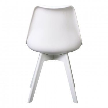 MARTIN-II Καρέκλα PP Άσπρο, Μονταρισμένη Ταπετσαρία  49x56x83cm [-Άσπρο-] [-PP - PC - ABS-] ΕΜ137,1