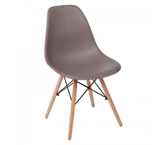ART Wood Καρέκλα Τραπεζαρίας Κουζίνας Ξύλο - PP Sand Beige  46x53x81cm [-Φυσικό/Μπεζ-Tortora-Sand-Cappuccino-] [-Ξύλο/PP - PC - ABS-] ΕΜ123,9P