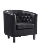 BOGA Button Πολυθρόνα Σαλονιού Καθιστικού, Pvc Μαύρο  76x69x78cm [-Μαύρο-] [-PU - PVC-] Ε7129,1
