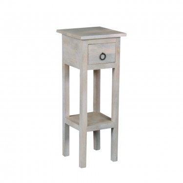MAISON CLASSIC Έπιπλο Stand - Ξύλο Mango Antique Άσπρο  25x25 H.65cm [-Άσπρο-] [-Ξύλο-] ΕΙ930,1