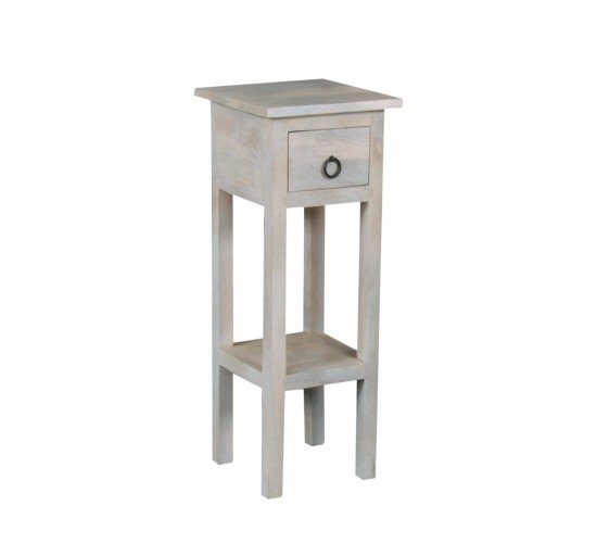 MAISON CLASSIC Έπιπλο Stand - Ξύλο Mango Antique Άσπρο  25x25 H.65cm [-Άσπρο-] [-Ξύλο-] ΕΙ930,1
