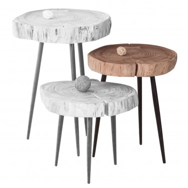 PATEL Τραπεζάκι Σαλονιού Καθιστικού, Μέταλλο Βαφή Μαύρο, Ξύλο Ακακία Φυσικό   /-34x33x40cm [-Μαύρο-, -Φυσικό-] [-Μέταλλο-, -Ξύλο-] ΕΑ7104,2