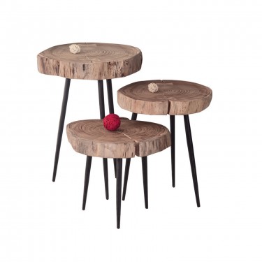 PATEL Τραπεζάκι Σαλονιού Καθιστικού, Μέταλλο Βαφή Μαύρο, Ξύλο Ακακία Φυσικό   /-33x32x30cm [-Μαύρο-, -Φυσικό-] [-Μέταλλο-, -Ξύλο-] ΕΑ7104,3