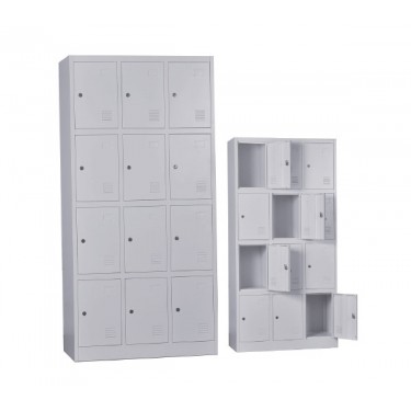 LOCKER 12 Θέσεων Μέταλλο Βαφή Γκρι  90x40x185cm [-Γκρι-] [-Μέταλλο-] Ε6004,1