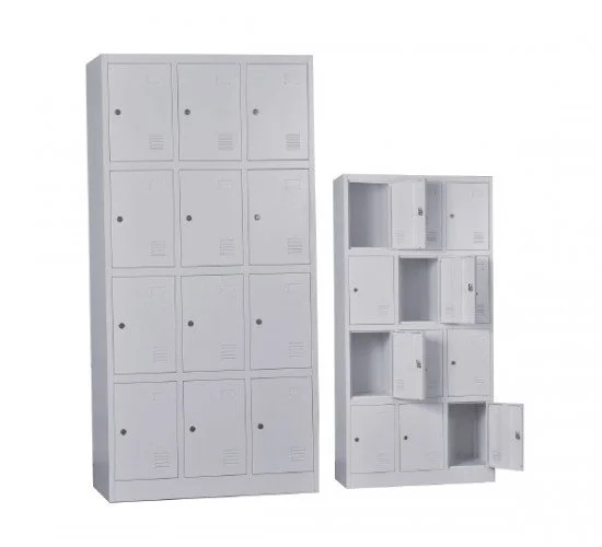LOCKER 12 Θέσεων Μέταλλο Βαφή Γκρι  90x40x185cm [-Γκρι-] [-Μέταλλο-] Ε6004,1