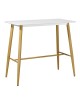 LAVIDA Τραπέζι BAR Μέταλλο Βαφή Φυσικό, Άσπρο MDF  120x60x106cm [-Φυσικό/Άσπρο-] [-Μέταλλο/MDF - Καπλαμάς - Κόντρα Πλακέ - Νοβοπάν-] ΕΜ154,1