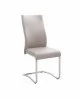 BENSON Καρέκλα Μέταλλο Χρώμιο, PVC Cappuccino  43x58x98cm [-Χρώμιο/Μπεζ-Tortora-Sand-Cappuccino-] [-Μέταλλο/PVC - PU-] ΕΜ931,2