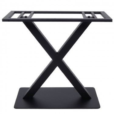 FERRO Βάση Τραπεζιού Μακρόστενη, Μέταλλο Μαύρο (21Kg)  70x40cm H.72cm [-Μαύρο-] [-Μέταλλο-] Ε061