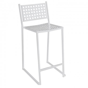 CAPRICE Σκαμπό BAR-Pro με Πλάτη Στοιβαζόμενο, Μέταλλο Βαφή Άσπρο  46x53x74/102cm [-Άσπρο-] [-Μέταλλο-] Ε5148,1