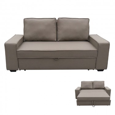 ALISON Καναπές - Κρεβάτι Σαλονιού - Καθιστικού, Pu-Nabuk Καφέ Mocha  176x102x91 Κρεβάτι:137x190x45 [-Καφέ-] [-Ύφασμα Nabuk-] Ε996,1