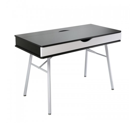 ΓΡΑΦΕΙΟ Η/Υ Μέταλλο Βαφή Άσπρο, Melamine Wenge  115x55x75cm [-Wenge/Άσπρο-] [-Μέταλλο/Melamine-] ΕΟ420,1