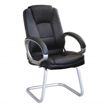 BF6950V Πολυθρόνα Γραφείου Επισκέπτη, Pu Μαύρο  64x65x108cm [-Μαύρο-] [-PU - PVC-] ΕΟ278,1V