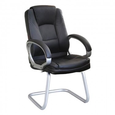 BF6950V Πολυθρόνα Γραφείου Επισκέπτη, Pu Μαύρο  64x65x108cm [-Μαύρο-] [-PU - PVC-] ΕΟ278,1V
