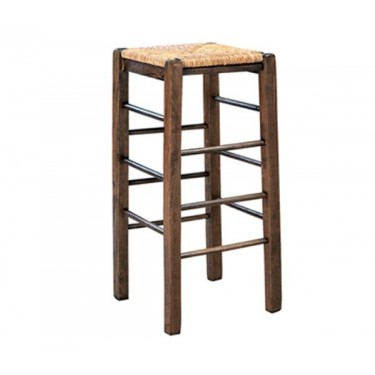 ΤΑΒΕΡΝΑΣ Σκαμπό BAR, Οξιά Εμποτισμός Καρυδί, Κάθισμα Ψάθα  35x35x80cm [-Καρυδί-] [-Ξύλο-, -Ψάθα-] Ρ977,Ε2