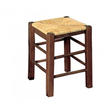 ΤΑΒΕΡΝΑΣ Σκαμπό Βοηθητικό, Οξιά Εμποτισμός Καρυδί, Κάθισμα Ψάθα  35x35x50cm [-Καρυδί-] [-Ξύλο-, -Ψάθα-] Ρ978,Ε2