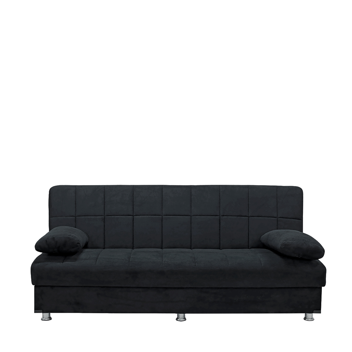 Καναπές Κρεβάτι Τριθέσιος ArteLibre LAURA ΙΙ Μαύρο 190x84x86cm