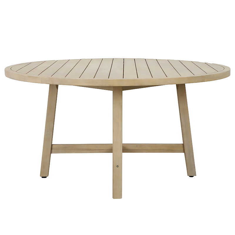 Τραπέζι Spice μασίφ ξύλο ακακίας Φ150x75εκ Υλικό: FSC ACACIA 228-000001